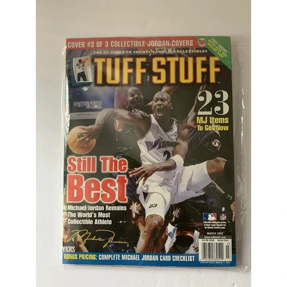 TUFF STUFF Magazine March 2002 | Michael Jordan Cover | Washington Wizards | NBA